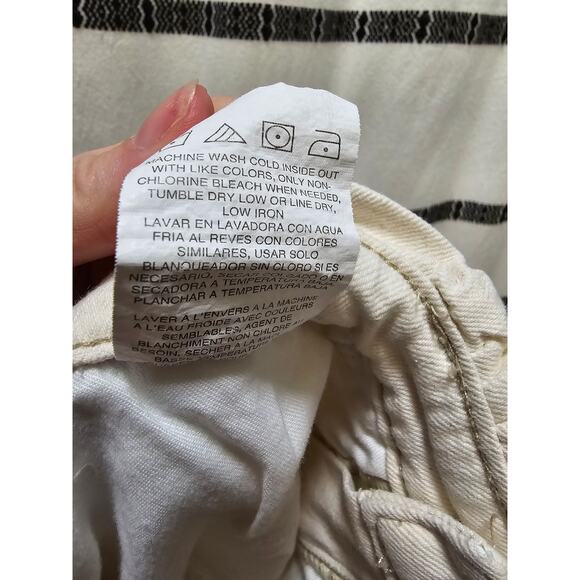 Lee white stretch denim ruffle elastic waist mini skirt size 12 - Picture 10 of 10